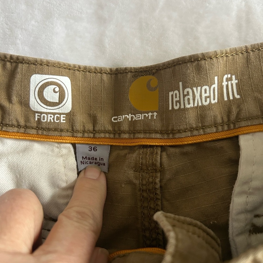 Carhartt Brown Cargo Shorts with Sturdy Material Sz 36 - Picture 3 of 7
